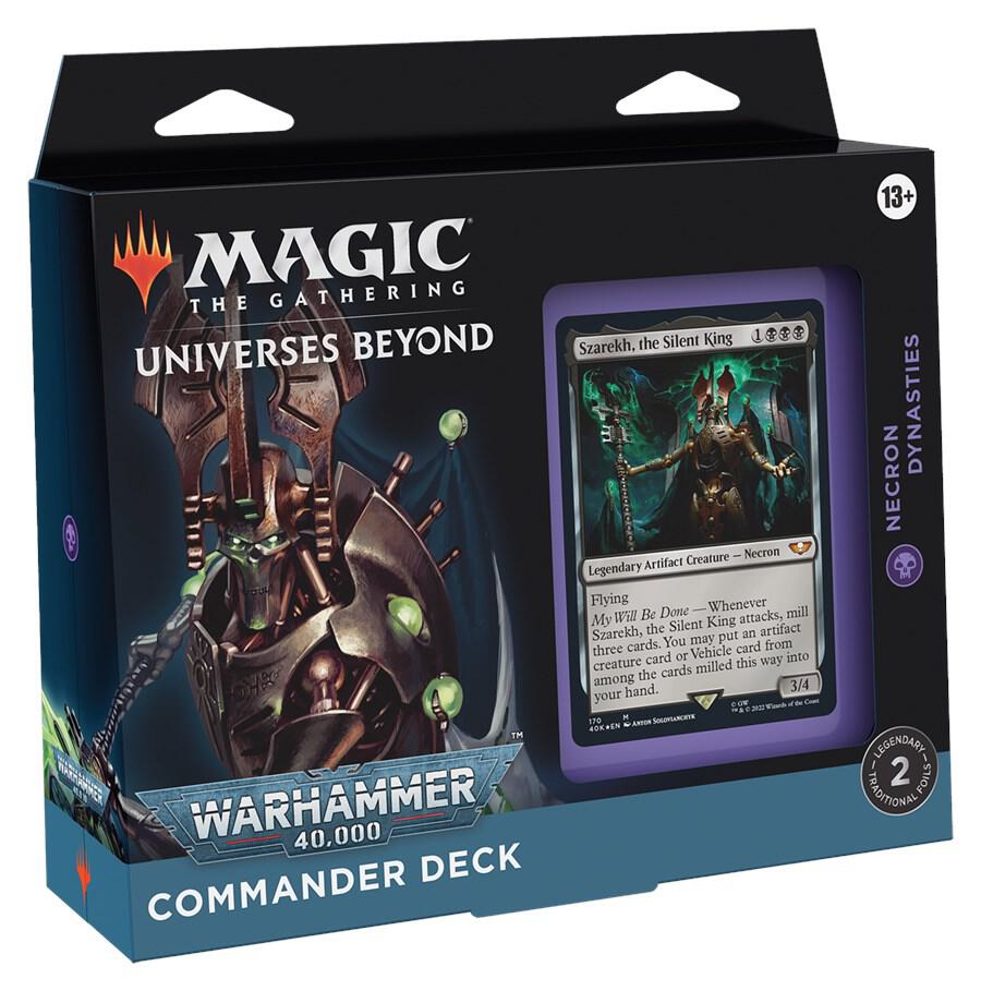 Universes Beyond: Warhammer 40,000 - Necron Dynasties Commander Deck - Universes Beyond: Warhammer 40,000 (40K) OPENED BUT COMPLETE
