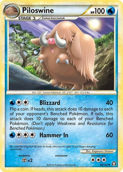 Piloswine (Triumphant) Damaged / Poor