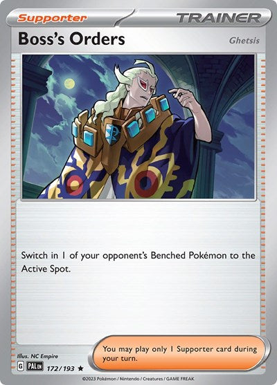 Boss's Orders - 172 (SV02: Paldea Evolved) Light Play Reverse Holofoil
