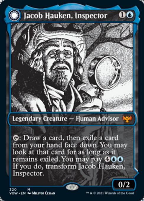 Jacob Hauken, Inspector / Hauken's Insight (Showcase) (Innistrad: Crimson Vow) Light Play