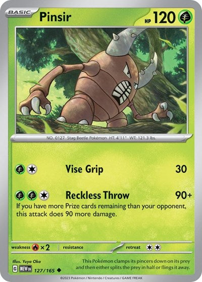 Pinsir (Scarlet and Violet: 151) Light Play Reverse Holofoil