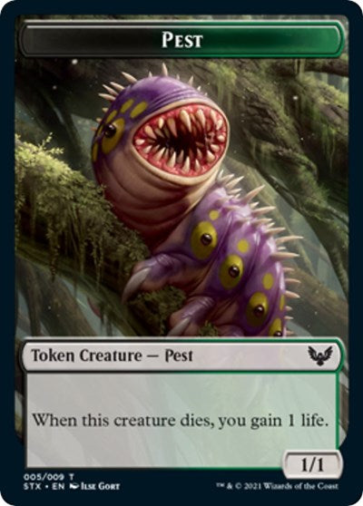 Pest Token (Strixhaven: School of Mages) Light Play