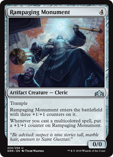 Rampaging Monument (Guilds of Ravnica) Light Play