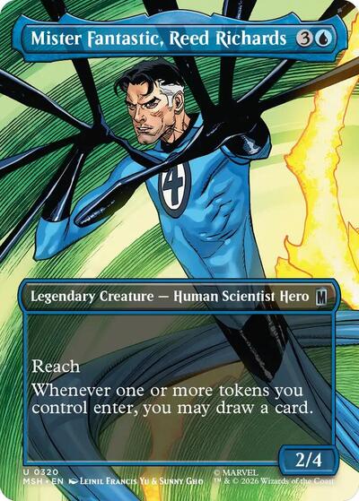 Mister Fantastic, Reed Richards (Borderless) (Marvel Super Heroes) Light Play Foil