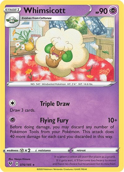 Whimsicott (SWSH04: Vivid Voltage) Light Play
