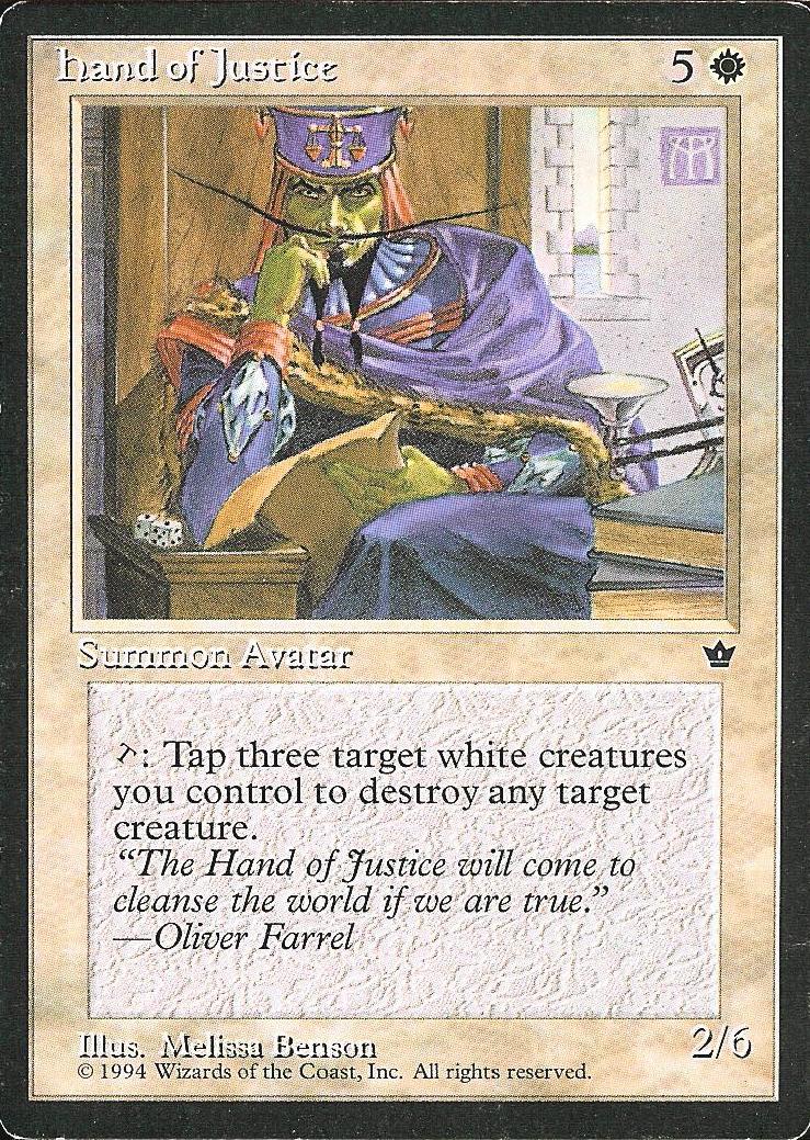 Hand of Justice (Fallen Empires) Light Play