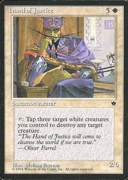 Hand of Justice (Fallen Empires) Light Play