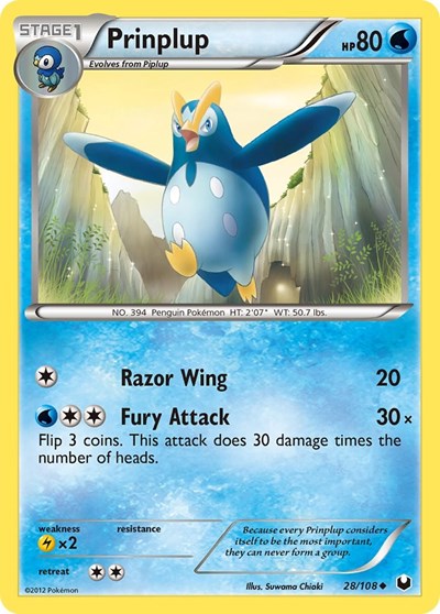 Prinplup (Dark Explorers) Light Play Reverse Holofoil