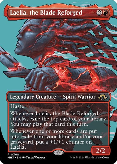 Laelia, the Blade Reforged (Borderless) (Modern Horizons 3) Light Play Foil