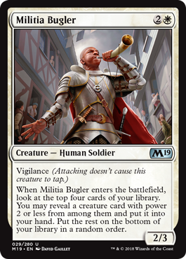 Militia Bugler (Magic 2019 Core Set) Light Play