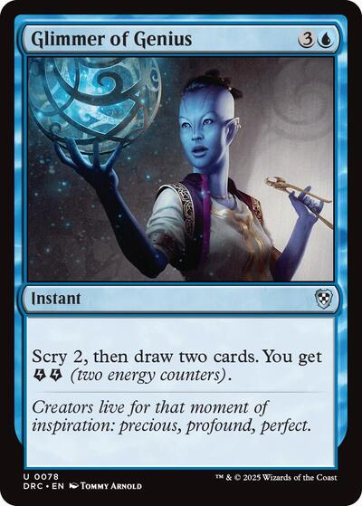 Glimmer of Genius (Commander: Aetherdrift) Light Play