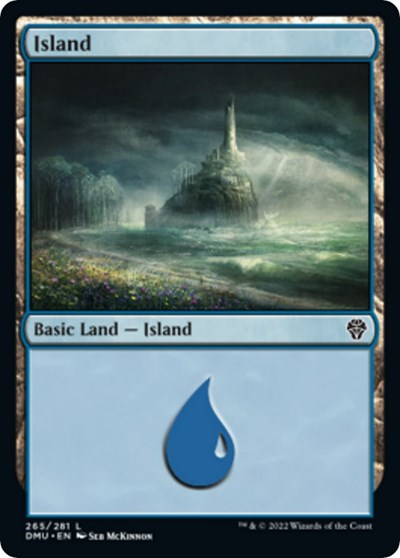 Island (265) (Dominaria United) Light Play Foil