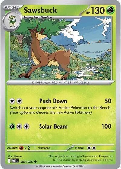 Sawsbuck (SV: White Flare) Light Play