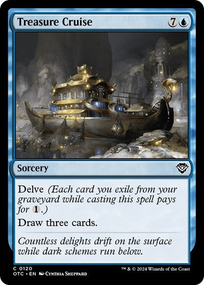 Treasure Cruise (Commander: Outlaws of Thunder Junction) Light Play