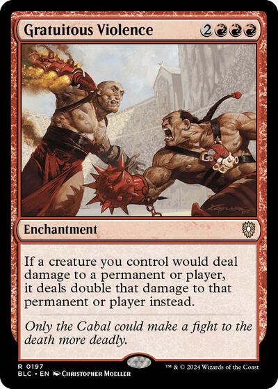 Gratuitous Violence (Commander: Bloomburrow) Light Play