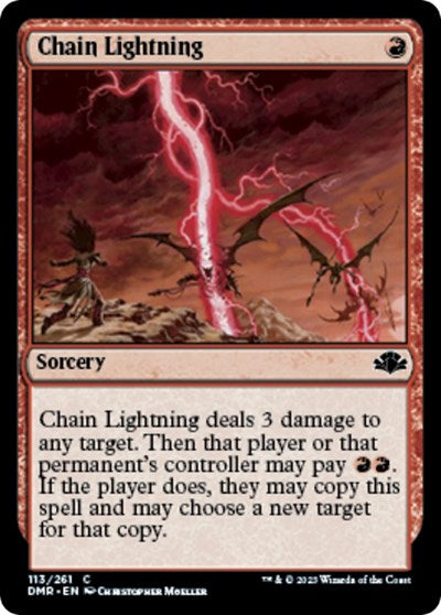 Chain Lightning (Dominaria Remastered) Light Play