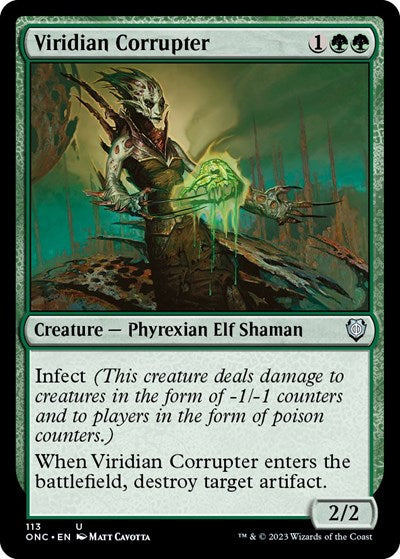 Viridian Corrupter (Commander: Phyrexia: All Will Be One) Light Play