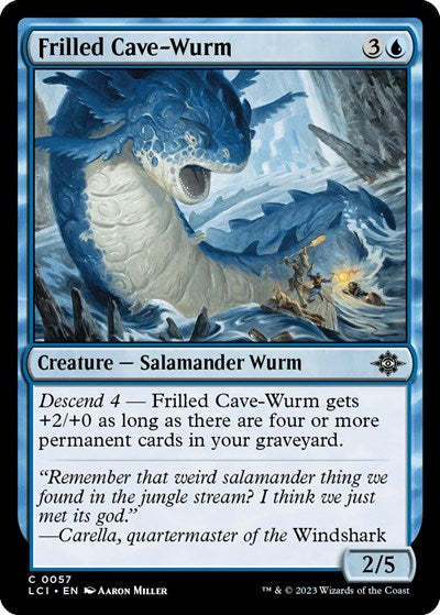 Frilled Cave-Wurm (The Lost Caverns of Ixalan) Light Play Foil