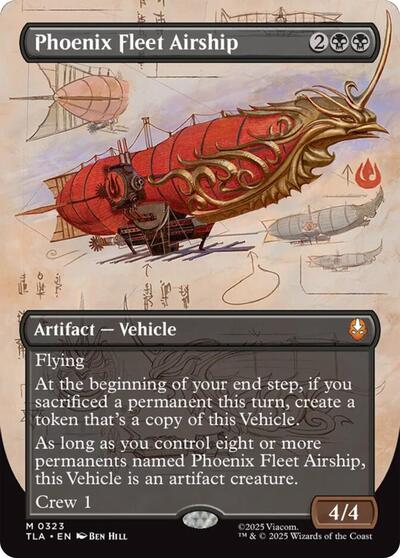 Phoenix Fleet Airship (Borderless) (Avatar: The Last Airbender) Light Play Foil