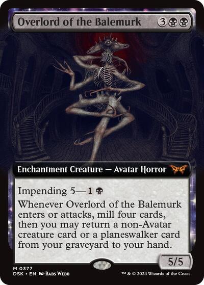 Overlord of the Balemurk (Extended Art) (Duskmourn: House of Horror) Light Play