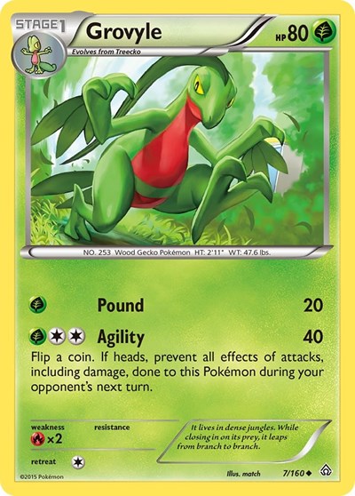 Grovyle (XY - Primal Clash) Light Play