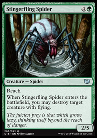 Stingerfling Spider (Commander 2015) Light Play