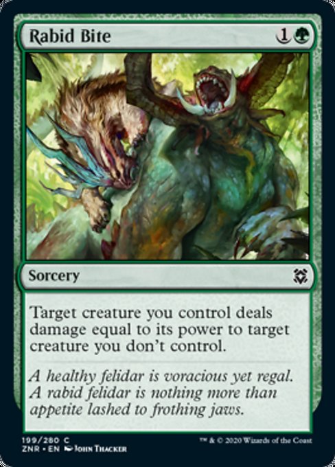 Rabid Bite (Zendikar Rising) Light Play