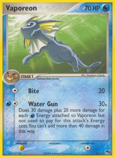 Vaporeon (POP Series 3) Damaged / Poor Holofoil