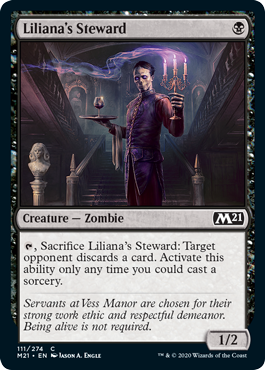 Liliana's Steward (Magic 2021 Core Set) Light Play Foil