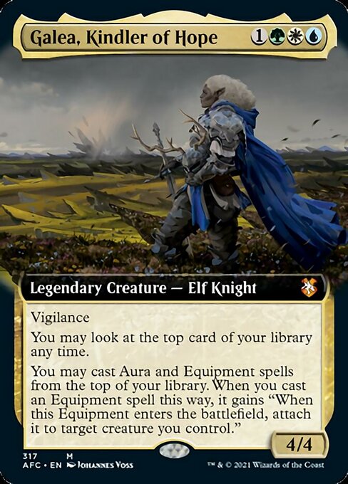 Galea, Kindler of Hope (Extended Art) (Commander 2021 Forgotten Realms) Light Play