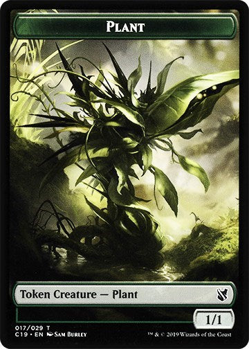 Plant / Snake Double-sided Token (Commander 2019) Light Play