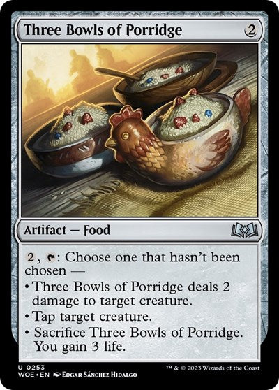 Three Bowls of Porridge (Wilds of Eldraine) Light Play Foil