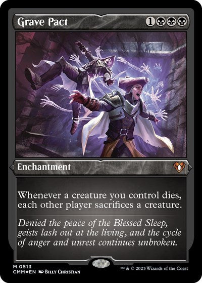 Grave Pact (Foil Etched) (Commander Masters) Light Play Foil