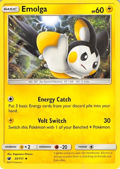 Emolga (SM - Crimson Invasion) Medium Play