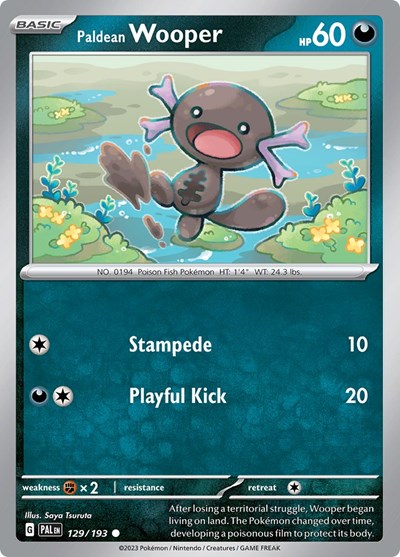 Paldean Wooper - 129 (SV02: Paldea Evolved) Light Play