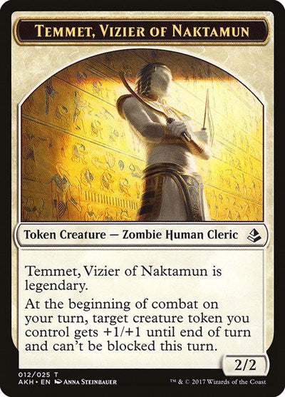 Temmet, Vizier of Naktamun Token (Amonkhet) Light Play