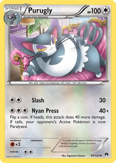 Purugly (XY - BREAKpoint) Damaged / Poor