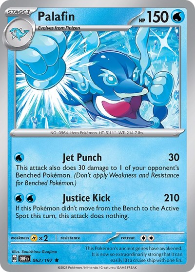 Palafin (Scarlet and  Violet: Obsidian Flames) Light Play Reverse Holofoil