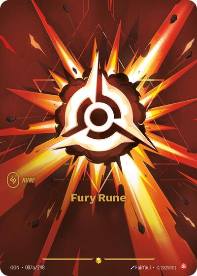 Fury Rune (Alternate Art) (Origins) Light Play Foil