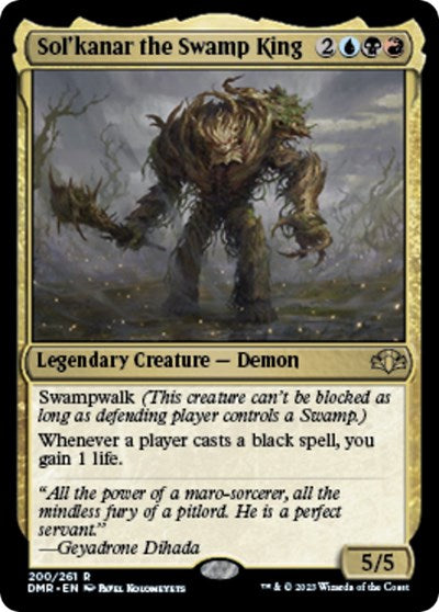 Sol'kanar the Swamp King (Dominaria Remastered) Light Play