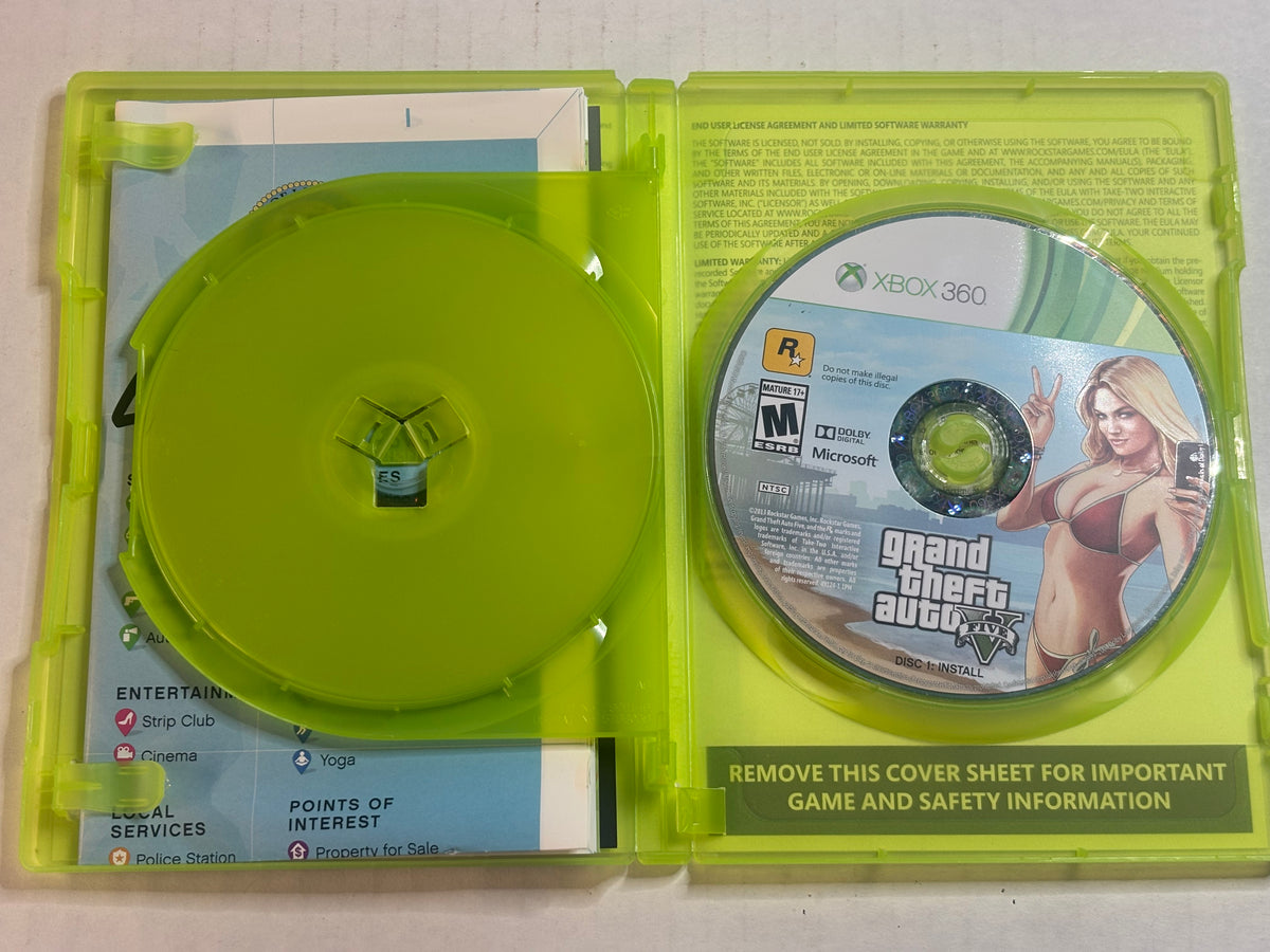 Grand Theft Auto V (Xbox 360) (Complete in Box) (Tested/Working)