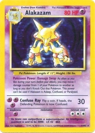 Alakazam (Base Set) Medium Play Holofoil