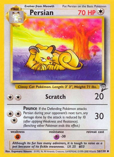 Persian (Base Set 2) Heavy Play