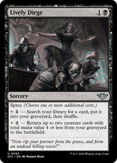 Lively Dirge (Outlaws of Thunder Junction) Light Play Foil
