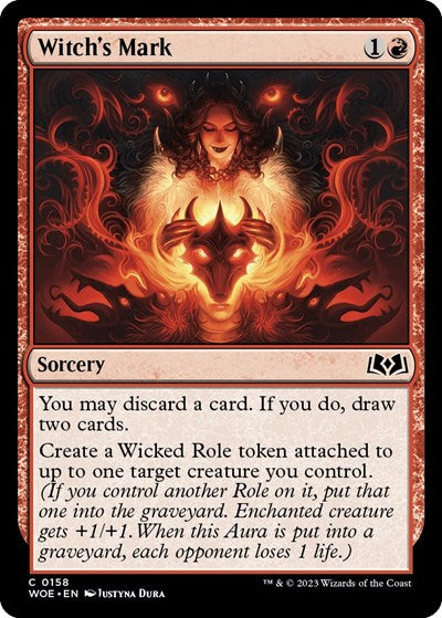 Witch's Mark (Wilds of Eldraine) Light Play Foil