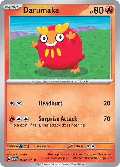 Darumaka (Scarlet and  Violet: Obsidian Flames) Light Play