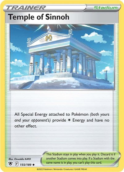 Temple of Sinnoh (SWSH10: Astral Radiance) Light Play Reverse Holofoil