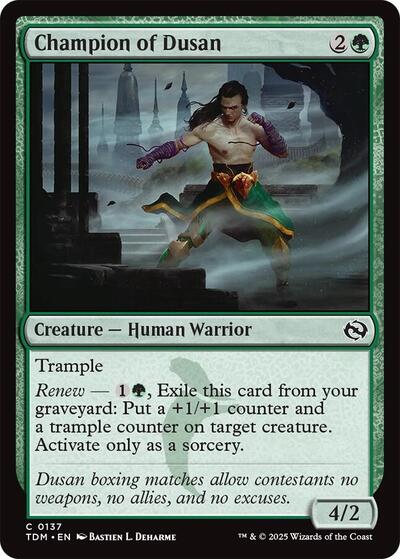 Champion of Dusan (Tarkir: Dragonstorm) Light Play