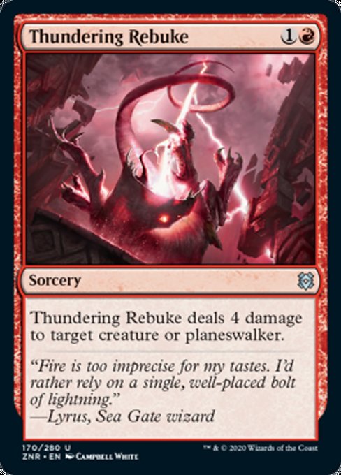 Thundering Rebuke (Zendikar Rising) Light Play