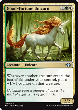 Good-Fortune Unicorn (Modern Horizons) Light Play